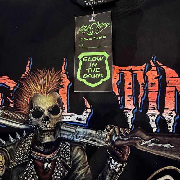 NEW WITH TAG ROCK CHANG HELL TIME GLOW IN THE DARK BLACK T-SHIRT - Picture 6 of 6